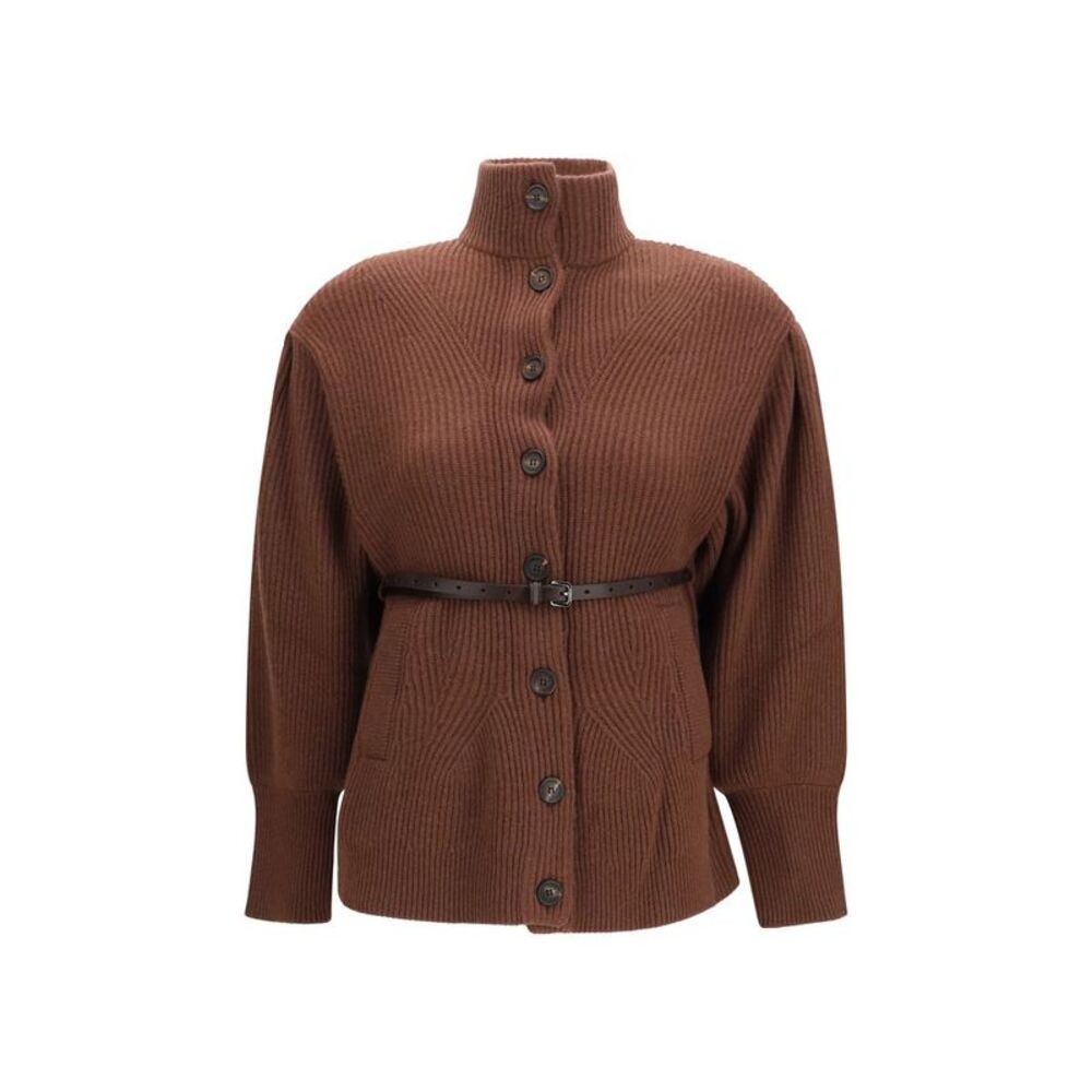 Brunello Cucinelli Brown Wool Oves Aries Women's Cardigan